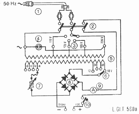 Ladegleichrichter L.Gl. T560a; SAF Süddeutsche (ID = 2504958) A-courant