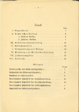 Röhrenprüfgerät - Rprüf. a ; Militär verschiedene (ID = 2961040) Ausrüstung