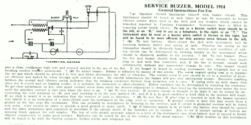 Service Buzzer Model 1914; MILITARY U.S. (ID = 1509433) Military