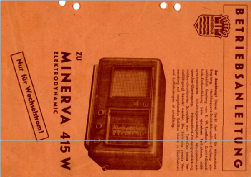 415W; Minerva-Radio (ID = 2124132) Radio