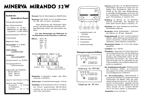 Mirando 52W 514L; Minerva-Radio (ID = 2270962) Radio