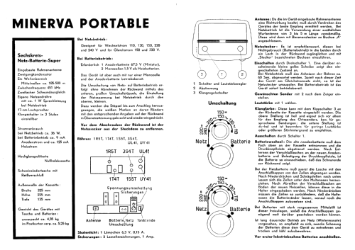 Portable 531; Minerva-Radio (ID = 2435564) Radio