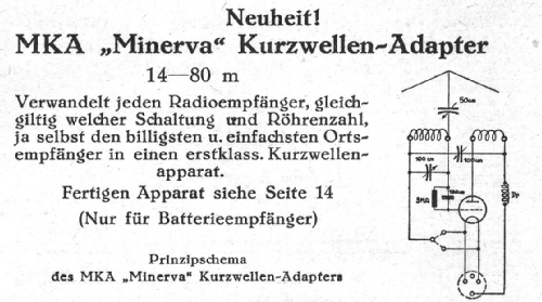 KW-Adapter MKA; Minerva-Radio (ID = 1041039) Adattatore