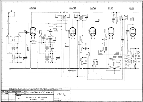 Miraphon 500U; Minerva-Radio (ID = 633621) Radio