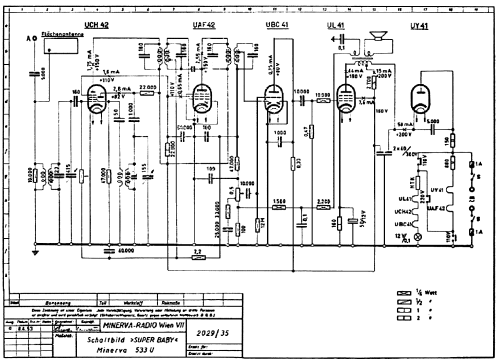 Super-Baby 533U; Minerva-Radio (ID = 649829) Radio