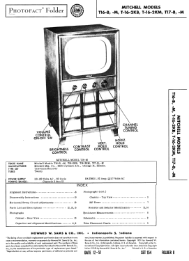 T17-B; Mitchell Mfg. Co., (ID = 3003630) Televisore