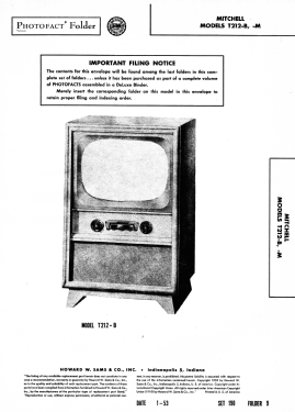 T212-M; Mitchell Mfg. Co., (ID = 3130144) Televisión