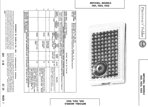 Transistor Pocket Radio 1101; Mitchell Mfg. Co., (ID = 2266330) Radio
