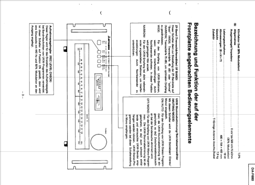 AM FM Stereo Tuner DA-F680; Mitsubishi Electric (ID = 1141702) Radio