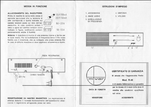 R40; Mivar VAR; Milano (ID = 2402002) Radio