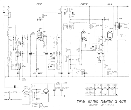 Ideal Radio Manon S468; Modry Bod, Praha- (ID = 11278) Radio