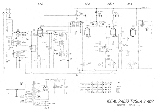 Ideal Radio Tosca S467; Modry Bod, Praha- (ID = 11277) Radio