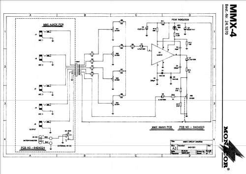 4-Kanal-Mikro-Mixer MMX-4; Monacor, Bremen (ID = 810421) Ampl/Mixer