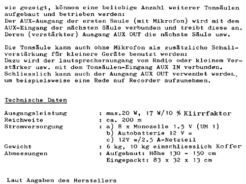 Portable-Verstärkeranlage PPA20; Monacor, Bremen (ID = 1206943) Verst/Mix