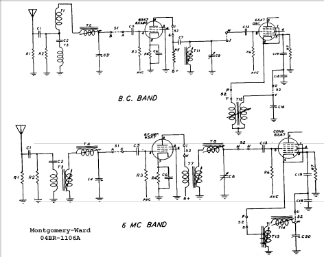 Airline 04BR-1106A Order= 162 B 1106 ; Montgomery Ward & Co (ID = 528691) Radio