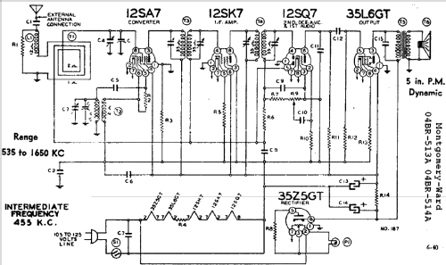 Airline 04BR-513A Order= P462 B 513 ; Montgomery Ward & Co (ID = 529042) Radio