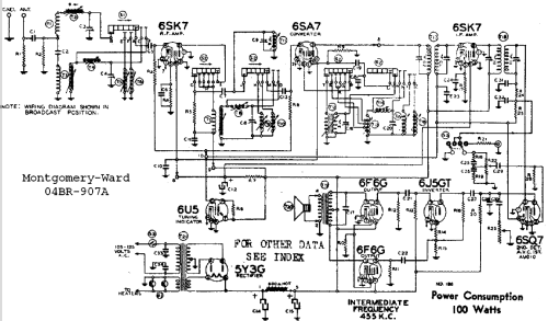 Airline 04BR-907A Order= P162 B 907 ; Montgomery Ward & Co (ID = 529580) Radio