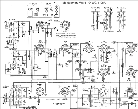 Airline 04WG-1108A Order= P162 C1108 ch= 1A48; Montgomery Ward & Co (ID = 446141) Radio