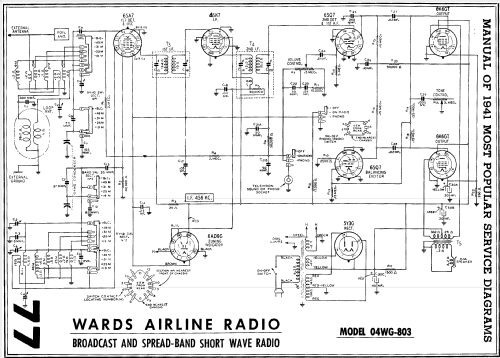 04WG803B Order= P462 B 803 ; Montgomery Ward & Co (ID = 123810) Radio