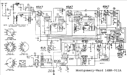 Airline 14BR-911A Order= P162 A 911 ; Montgomery Ward & Co (ID = 535391) Radio