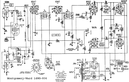 14WG-806 Order= P462 A 806 ; Montgomery Ward & Co (ID = 535953) Radio