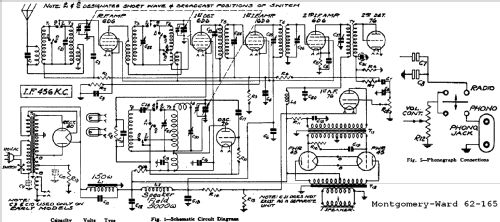 Airline 62-165 Order= 162 C 165; Montgomery Ward & Co (ID = 587866) Radio