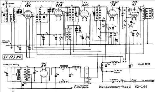 Airline 62-166 ; Montgomery Ward & Co (ID = 587862) Car Radio