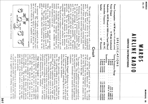 Airline 62-195 Order= 162 A 195; Montgomery Ward & Co (ID = 2003548) Radio