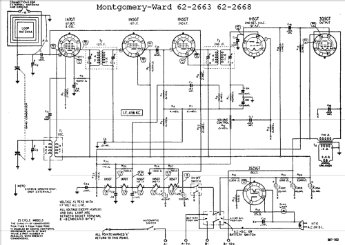 62-2663 Order= 362 A 2663 ; Montgomery Ward & Co (ID = 614800) Radio