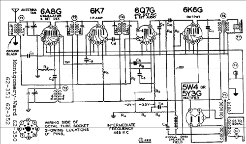 Airline 350 Order= P462 C 350; Montgomery Ward & Co (ID = 595533) Radio