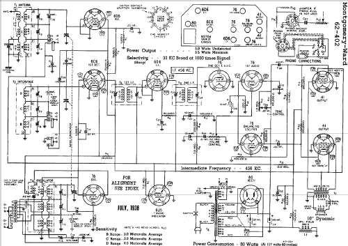 Airline 62-402 Order= P162 A 402 Ch= 83WG-402A; Montgomery Ward & Co (ID = 598189) Radio