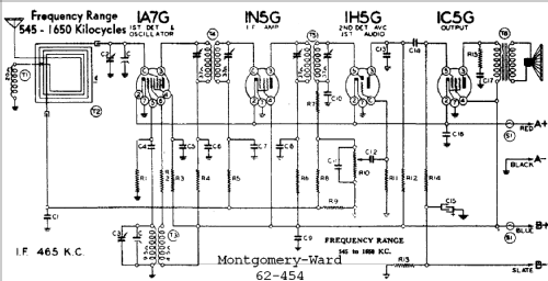 62-454 ; Montgomery Ward & Co (ID = 601586) Radio