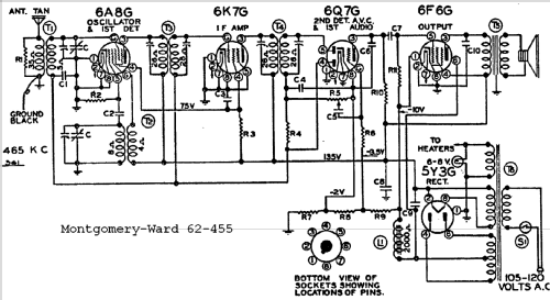 62-455 'Teledial' ; Montgomery Ward & Co (ID = 584179) Radio