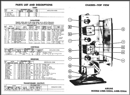 Airline 64BR-1205A Order= 62 C 1405 Y ; Montgomery Ward & Co (ID = 472300) Radio