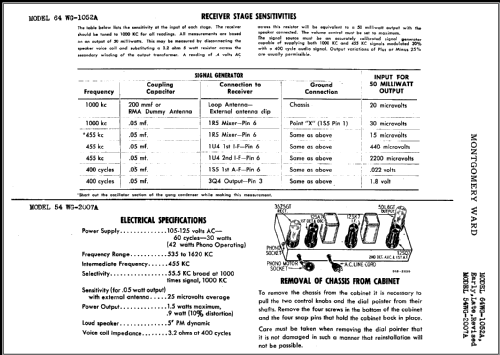 64WG-1052A ; Montgomery Ward & Co (ID = 472595) Radio