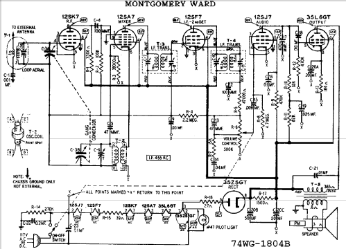 74WG-1804B ; Montgomery Ward & Co (ID = 635556) Radio