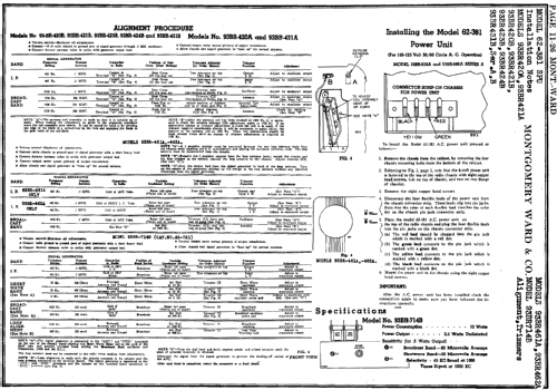 Airline 93BR-420B Series B; Montgomery Ward & Co (ID = 583510) Radio