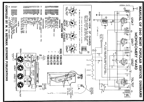 Airline 93BR-420B Series B; Montgomery Ward & Co (ID = 59466) Radio