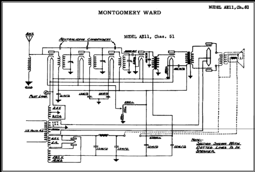 AE11 Ch=51; Montgomery Ward & Co (ID = 469850) Radio