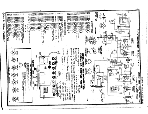 Airline 04BR-730A Order= P162 B 730 ; Montgomery Ward & Co (ID = 1973209) Radio