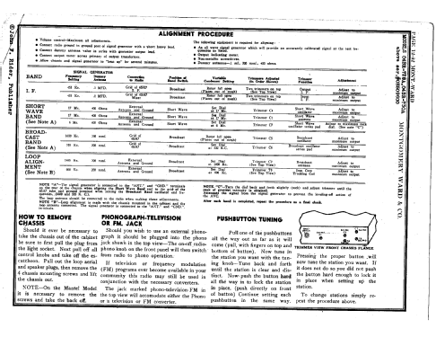 Airline 04BR-730A Order= P162 B 730 ; Montgomery Ward & Co (ID = 1973210) Radio