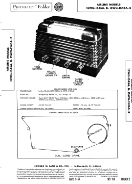 Airline 15WG-1545A; Montgomery Ward & Co (ID = 3015806) Radio