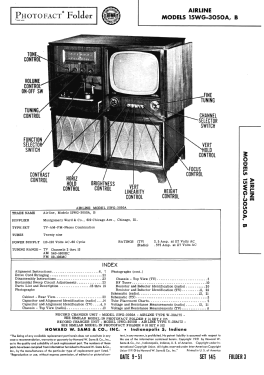 Airline 15WG-3050A; Montgomery Ward & Co (ID = 2955828) Television