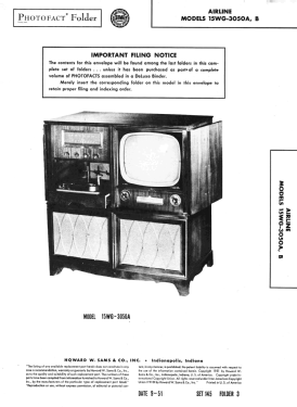 Airline 15WG-3050A; Montgomery Ward & Co (ID = 2955829) Television