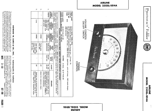 Airline 25GSL-1814A; Montgomery Ward & Co (ID = 390466) Radio