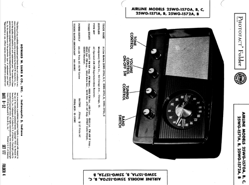 Airline 25WG-1570B brown; Montgomery Ward & Co (ID = 980744) Radio