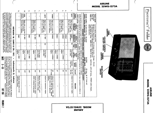 Airline 25WG-1573A ; Montgomery Ward & Co (ID = 979936) Radio