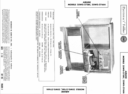 Airline 25WG-2758C; Montgomery Ward & Co (ID = 393861) Radio