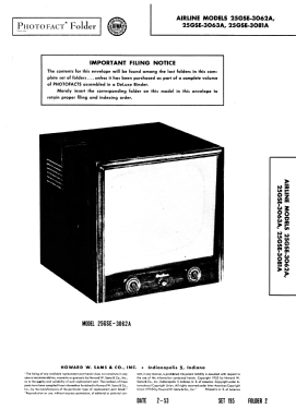 Airline 35GSE-3085A; Montgomery Ward & Co (ID = 3187776) Television