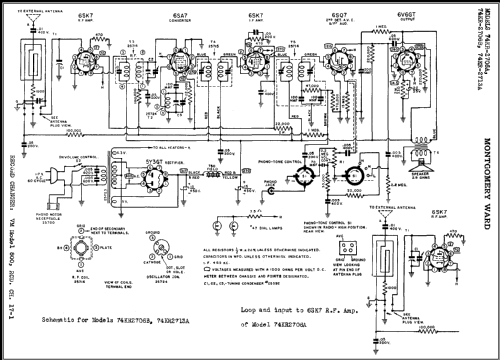 Airline 74KR-2706B; Montgomery Ward & Co (ID = 393212) Radio